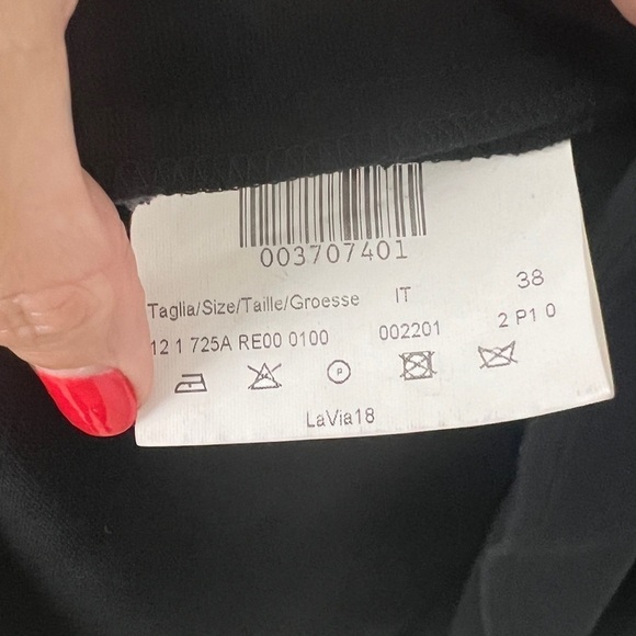 LAVIA Black Made In Italy Fit & Flare Sleeveless Ponte Knit Skater Dress Size 8 - Picture 10 of 11